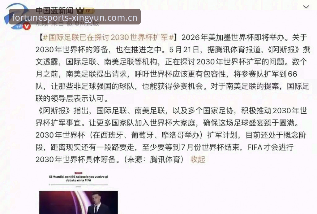 资深用户分析：2030世界杯扩军至66队，中国男足迎来转机